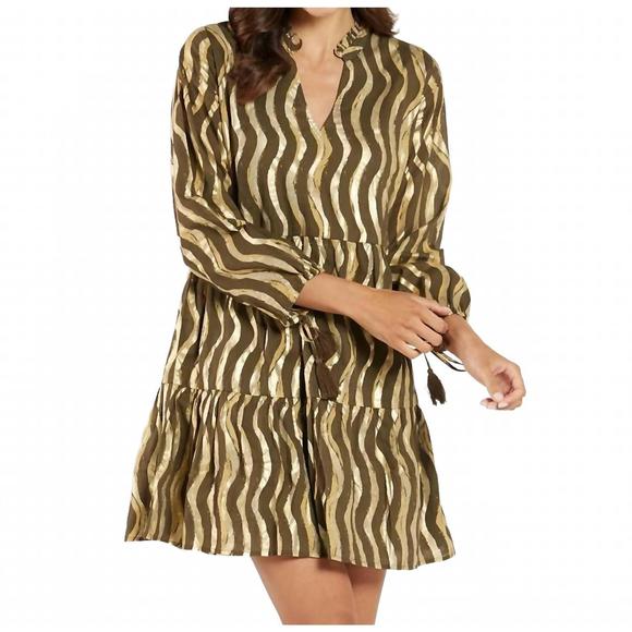 NEW JUDE CONNALLY monaco dress in brown